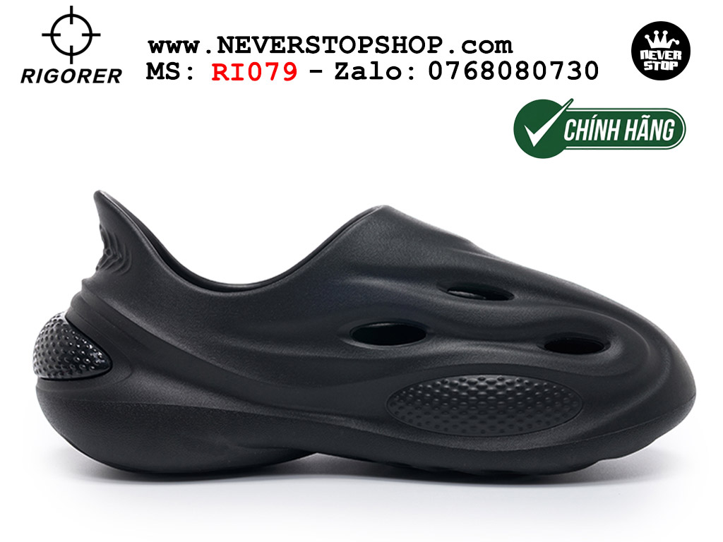 Dép chính hãng Rigorer Dong Dong Slides Đen chống trượt chống nước giá rẻ tại NeverStop Sneaker Shop HCM