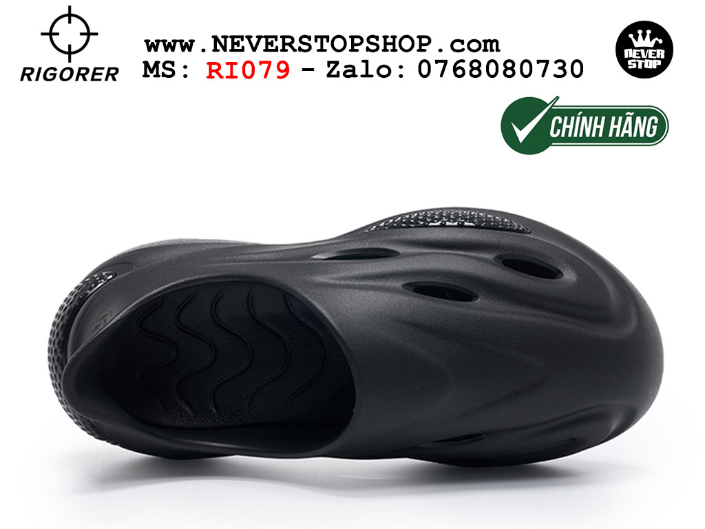 Dép chính hãng Rigorer Dong Dong Slides Đen chống trượt chống nước giá rẻ tại NeverStop Sneaker Shop HCM