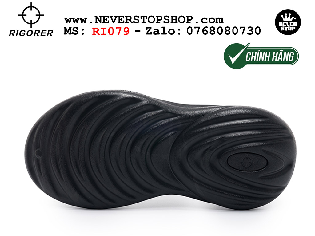 Dép chính hãng Rigorer Dong Dong Slides Đen chống trượt chống nước giá rẻ tại NeverStop Sneaker Shop HCM