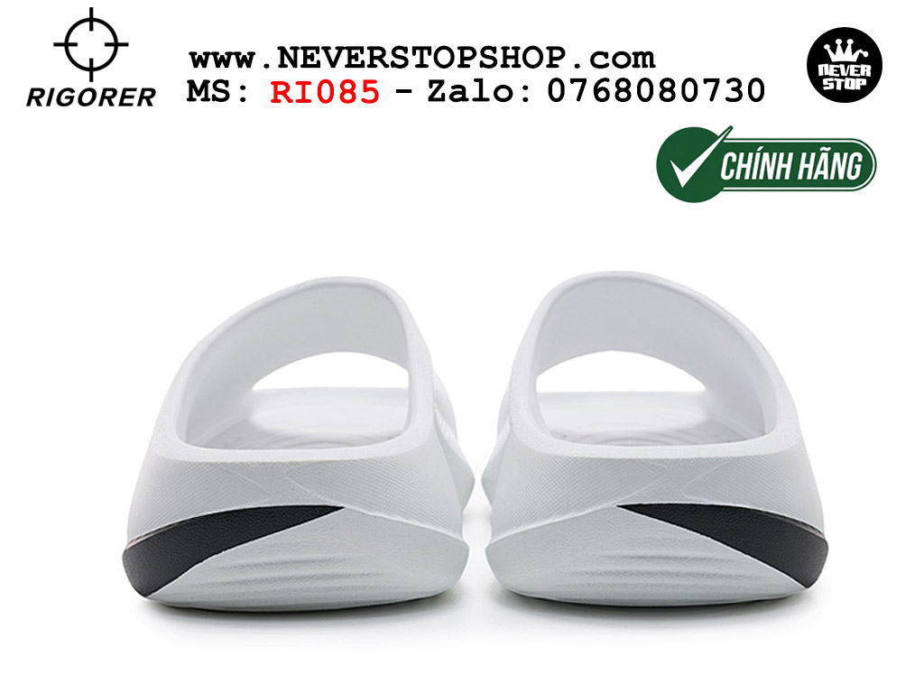 Dép bóng rổ tập gym chạy bộ Rigorer Horizon Slides Trắng Đen original chống trượt chống nước giá rẻ tại NeverStop Sneaker Shop HCM
