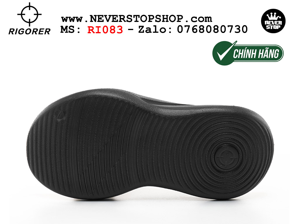 Dép bóng rổ tập gym chạy bộ Rigorer Horizon Slides Đen original chống trượt chống nước giá rẻ tại NeverStop Sneaker Shop HCM
