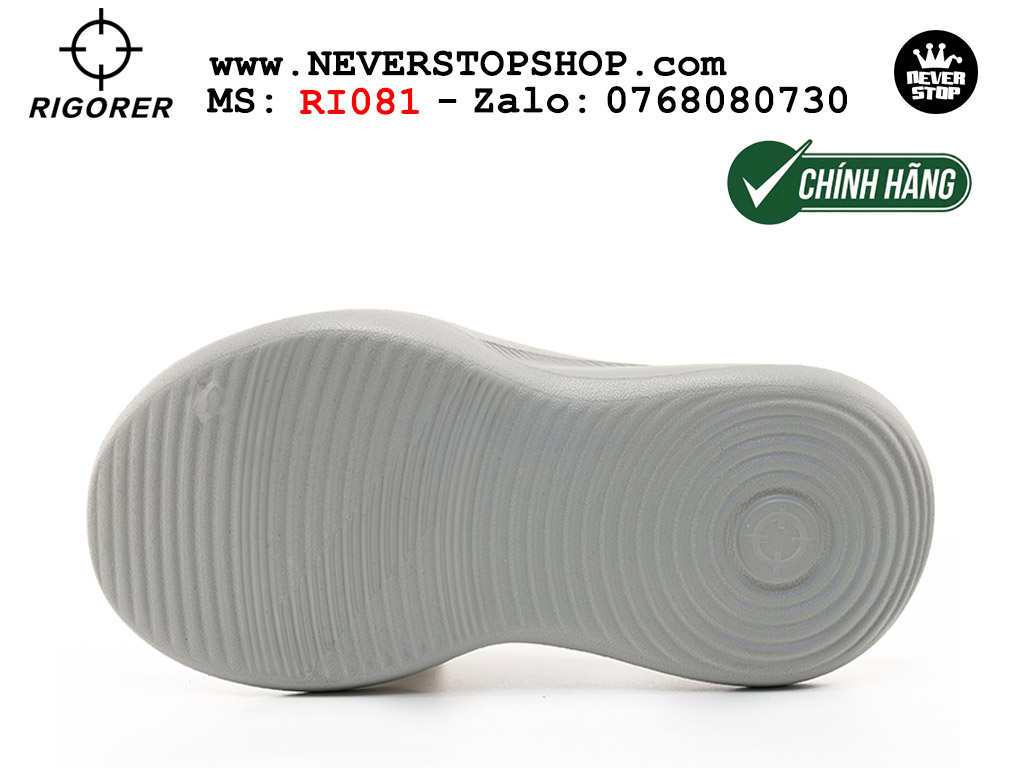 Dép bóng rổ tập gym chạy bộ Rigorer Horizon Slides Xám original chống trượt chống nước giá rẻ tại NeverStop Sneaker Shop HCM