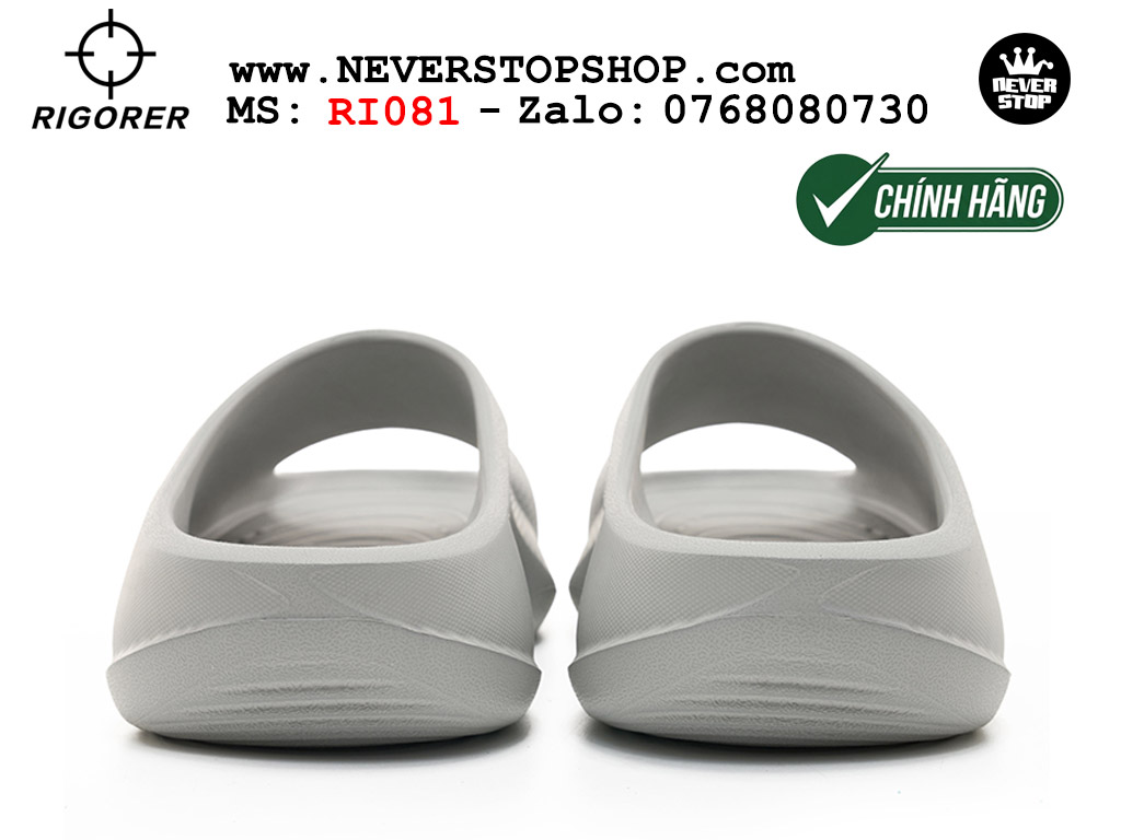 Dép bóng rổ tập gym chạy bộ Rigorer Horizon Slides Xám original chống trượt chống nước giá rẻ tại NeverStop Sneaker Shop HCM
