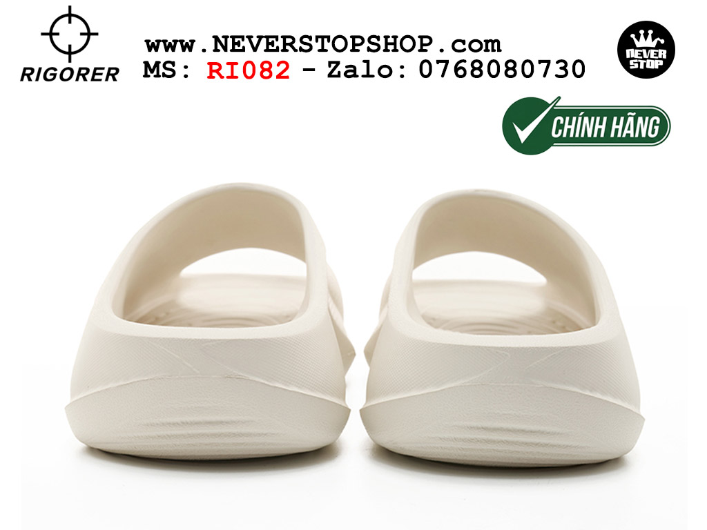 Dép bóng rổ tập gym chạy bộ Rigorer Horizon Slides Trắng original chống trượt chống nước giá rẻ tại NeverStop Sneaker Shop HCM