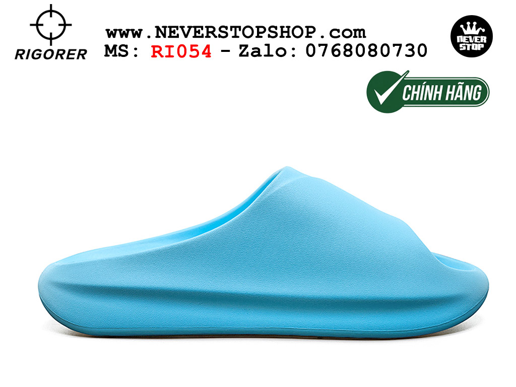 Dép bóng rổ tập gym chạy bộ Rigorer Mini Shark 1 Slides Xanh original chống trượt chống nước giá rẻ tại NeverStop Sneaker Shop HCM