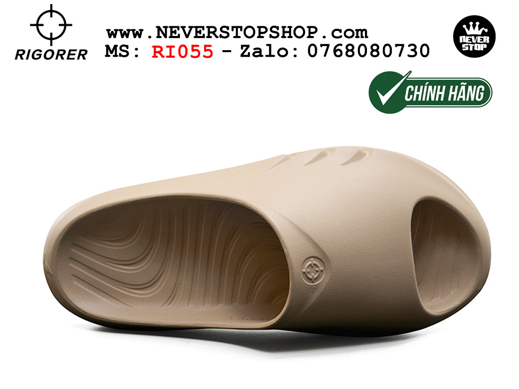 Dép chính hãng RIGORER MINI SHARK 1 SLIDES BROWN thể thao nam nữ nhẹ êm thoáng khí đế bám chống mòn chất lượng cao giá rẻ tốt nhất Hồ Chi Minh Dép bóng rổ tập gym chạy bộ Rigorer Mini Shark 1 Slides Nâu original chống trượt chống nước giá rẻ tại NeverStop Sneaker Shop HCM