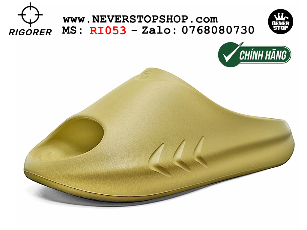 Dép chính hãng RIGORER MINI SHARK 1 SLIDES YELLOW thể thao nam nữ nhẹ êm thoáng khí đế bám chống mòn chất lượng cao giá rẻ tốt nhất Hồ Chi Minh Dép bóng rổ tập gym chạy bộ Rigorer Mini Shark 1 Slides Vàng original chống trượt chống nước giá rẻ tại NeverStop Sneaker Shop HCM