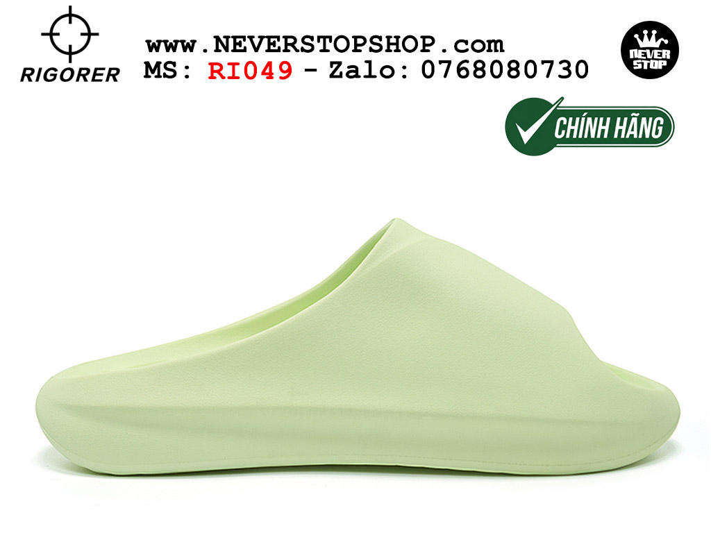 Dép chính hãng RIGORER MINI SHARK 1 SLIDES GREEN thể thao nam nữ nhẹ êm thoáng khí đế bám chống mòn chất lượng cao giá rẻ tốt nhất Hồ Chi Minh Dép bóng rổ tập gym chạy bộ Rigorer Mini Shark 1 Slides Xanh original chống trượt chống nước giá rẻ tại NeverStop Sneaker Shop HCM
