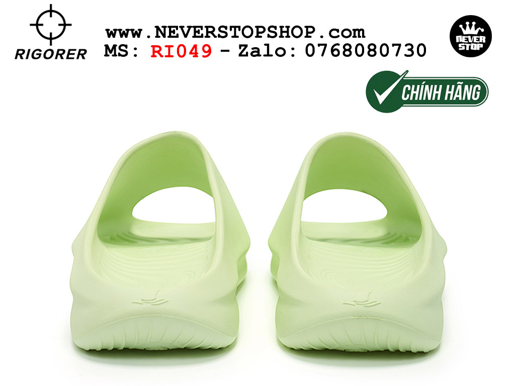 Dép chính hãng RIGORER MINI SHARK 1 SLIDES GREEN thể thao nam nữ nhẹ êm thoáng khí đế bám chống mòn chất lượng cao giá rẻ tốt nhất Hồ Chi Minh Dép bóng rổ tập gym chạy bộ Rigorer Mini Shark 1 Slides Xanh original chống trượt chống nước giá rẻ tại NeverStop Sneaker Shop HCM