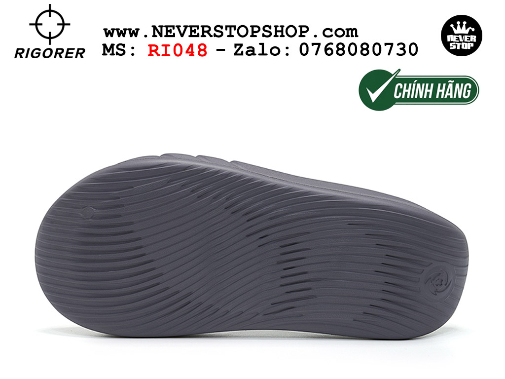 Dép chính hãng RIGORER MINI SHARK 1 SLIDES GREY thể thao nam nữ nhẹ êm thoáng khí đế bám chống mòn chất lượng cao giá rẻ tốt nhất Hồ Chi Minh Dép bóng rổ tập gym chạy bộ Rigorer Mini Shark 1 Slides Xám original chống trượt chống nước giá rẻ tại NeverStop Sneaker Shop HCM
