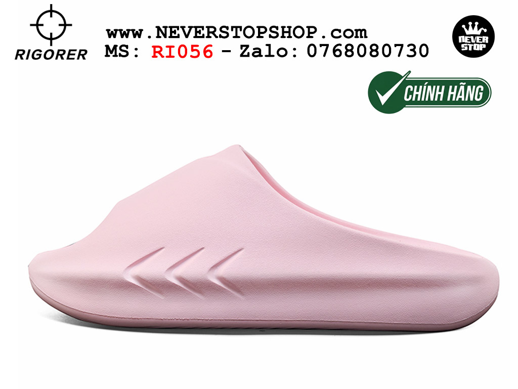 Dép chính hãng RIGORER MINI SHARK 1 SLIDES PINK thể thao nam nữ nhẹ êm thoáng khí đế bám chống mòn chất lượng cao giá rẻ tốt nhất Hồ Chi Minh Dép bóng rổ tập gym chạy bộ Rigorer Mini Shark 1 Slides Hồng original chống trượt chống nước giá rẻ tại NeverStop Sneaker Shop HCM