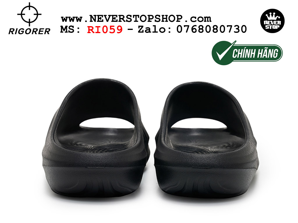 Dép chính hãng RIGORER MINI SHARK 2 SLIDES BLACK thể thao nam nữ nhẹ êm thoáng khí đế bám chống mòn chất lượng cao giá rẻ tốt nhất Hồ Chi Minh Dép bóng rổ tập gym chạy bộ Rigorer Mini Shark 2 Slides Đen original chống trượt chống nước giá rẻ tại NeverStop Sneaker Shop HCM