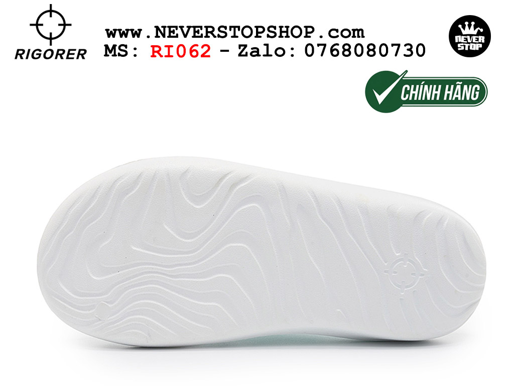 Dép chính hãng RIGORER MINI SHARK 2 SLIDES BLUE WHITE thể thao nam nữ nhẹ êm thoáng khí đế bám chống mòn chất lượng cao giá rẻ tốt nhất Hồ Chi Minh Dép bóng rổ tập gym chạy bộ Rigorer Mini Shark 2 Slides Trắng Xanh original chống trượt chống nước giá rẻ tại NeverStop Sneaker Shop HCM