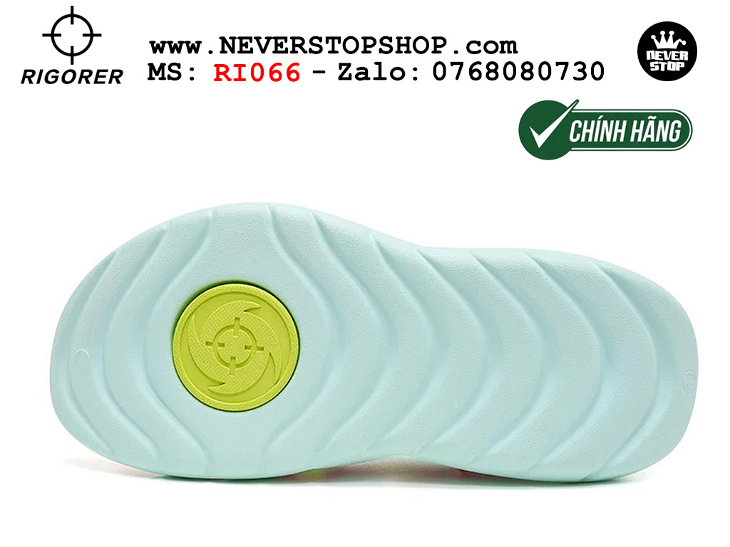 Dép chính hãng RIGORER SHARK 3 SLIDES GREEN PINK thể thao nam nữ nhẹ êm thoáng khí đế bám chống mòn chất lượng cao giá rẻ tốt nhất Hồ Chi Minh Dép bóng rổ tập gym chạy bộ Rigorer Shark 3 Slides Xanh Hồng original chống trượt chống nước giá rẻ tại NeverStop Sneaker Shop HCM