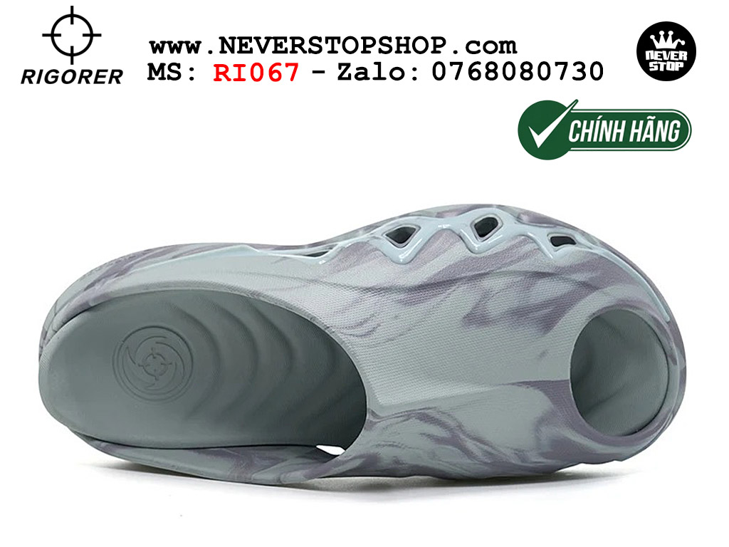 Dép chính hãng RIGORER SHARK 3 SLIDES GREY thể thao nam nữ nhẹ êm thoáng khí đế bám chống mòn chất lượng cao giá rẻ tốt nhất Hồ Chi Minh Dép bóng rổ tập gym chạy bộ Rigorer Shark 3 Slides Xám original chống trượt chống nước giá rẻ tại NeverStop Sneaker Shop HCM