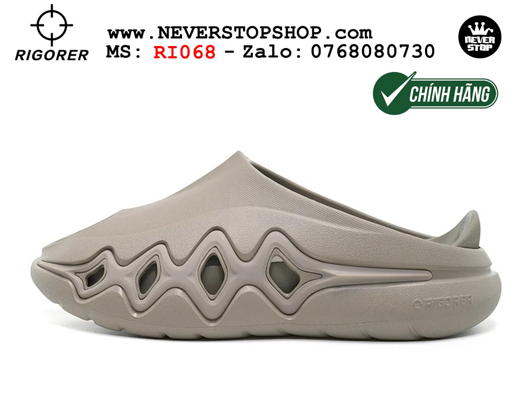 Dép chính hãng RIGORER SHARK 3 SLIDES MOCHA thể thao nam nữ nhẹ êm thoáng khí đế bám chống mòn chất lượng cao giá rẻ tốt nhất Hồ Chi Minh Dép bóng rổ tập gym chạy bộ Rigorer Shark 3 Slides Nâu original chống trượt chống nước giá rẻ tại NeverStop Sneaker Shop HCM