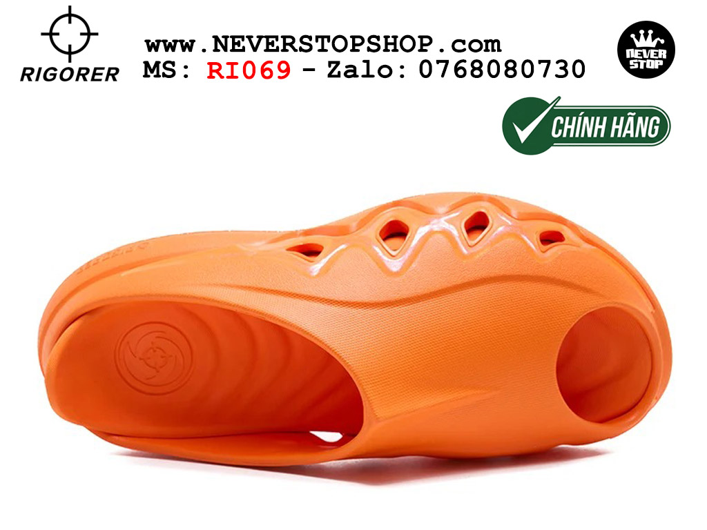 Dép chính hãng RIGORER SHARK 3 SLIDES ORANGE thể thao nam nữ nhẹ êm thoáng khí đế bám chống mòn chất lượng cao giá rẻ tốt nhất Hồ Chi Minh Dép bóng rổ tập gym chạy bộ Rigorer Shark 3 Slides Cam original chống trượt chống nước giá rẻ tại NeverStop Sneaker Shop HCM