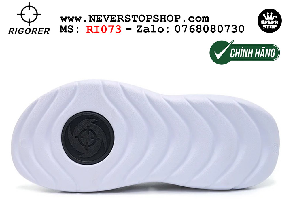Dép chính hãng RIGORER SHARK 3 SLIDES WHITE BLACK thể thao nam nữ nhẹ êm thoáng khí đế bám chống mòn chất lượng cao giá rẻ tốt nhất Hồ Chi Minh Dép bóng rổ tập gym chạy bộ Rigorer Shark 3 Slides Trắng Đen original chống trượt chống nước giá rẻ tại NeverStop Sneaker Shop HCM