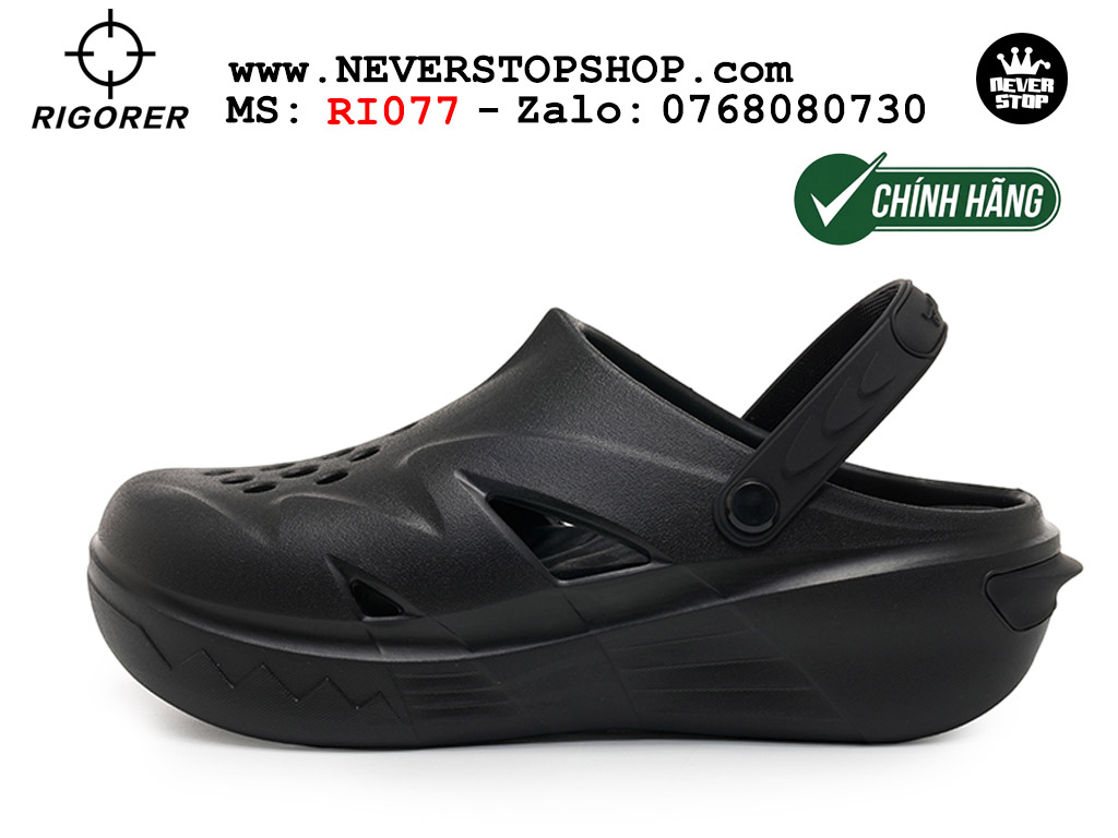 Dép chính hãng RIGORER SHARK 4 SLIDES BLACK thể thao nam nữ nhẹ êm đế bám chống mòn chống trượt chất lượng cao giá rẻ tốt nhất Hồ Chi Minh Dép đi biển đi phượt leo núi Rigorer Shark 4 Slides Đen original chống trượt chống nước giá rẻ tại NeverStop Sneaker Shop HCM