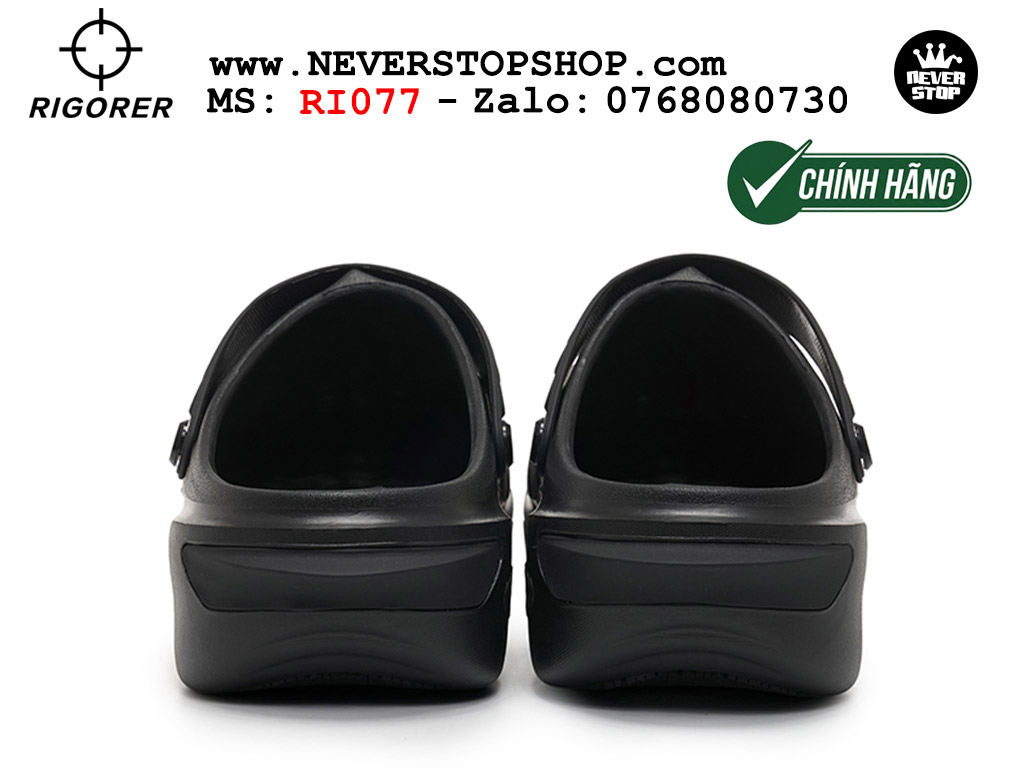 Dép chính hãng RIGORER SHARK 4 SLIDES BLACK thể thao nam nữ nhẹ êm đế bám chống mòn chống trượt chất lượng cao giá rẻ tốt nhất Hồ Chi Minh Dép đi biển đi phượt leo núi Rigorer Shark 4 Slides Đen original chống trượt chống nước giá rẻ tại NeverStop Sneaker Shop HCM