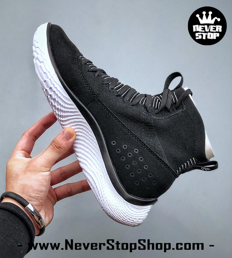 Giày Curry 4 Flotro Đen Trắng Stephen Curry bóng rổ nam hàng đẹp replica sfake giá rẻ tại NeverStop Sneaker Shop Quận 3 HCM
