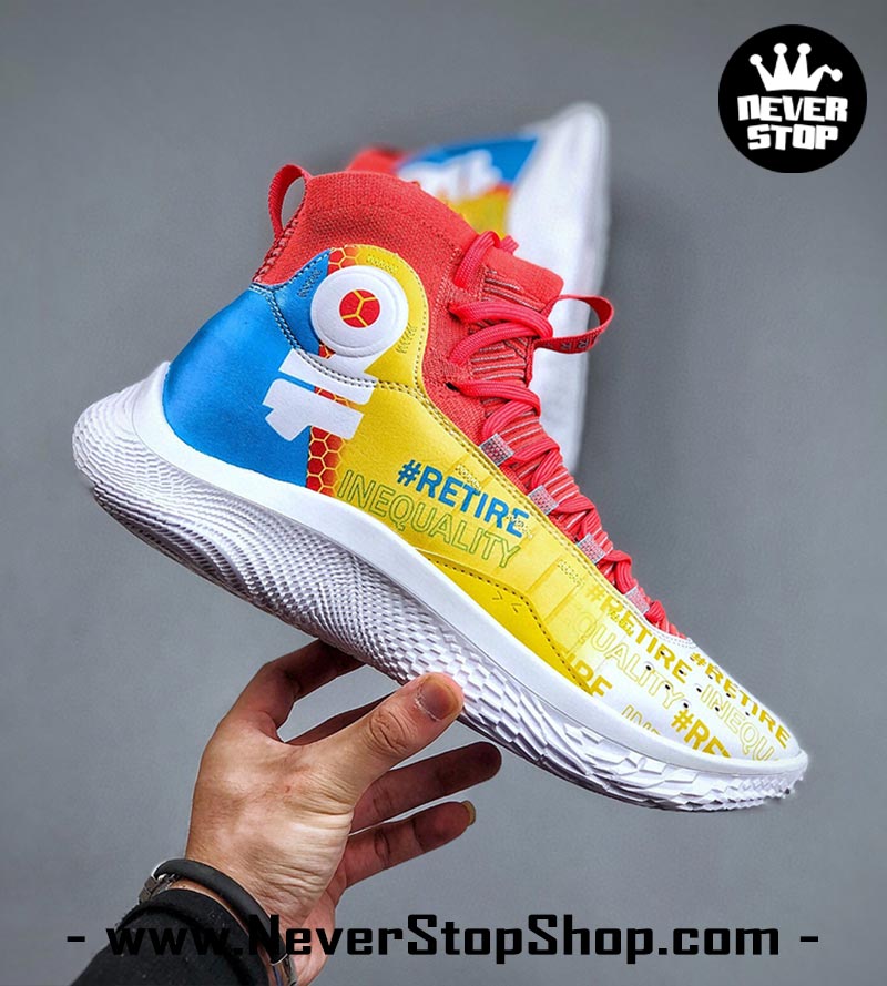 Giày Curry 4 Flotro Đỏ Vàng Trắng Stephen Curry bóng rổ nam hàng đẹp replica sfake giá rẻ tại NeverStop Sneaker Shop Quận 3 HCM