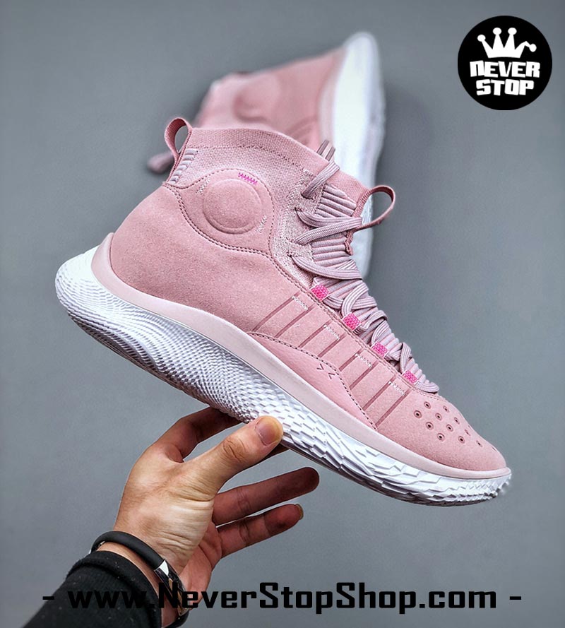 Giày Curry 4 Flotro Hồng Trắng Stephen Curry bóng rổ nam hàng đẹp replica sfake giá rẻ tại NeverStop Sneaker Shop Quận 3 HCM