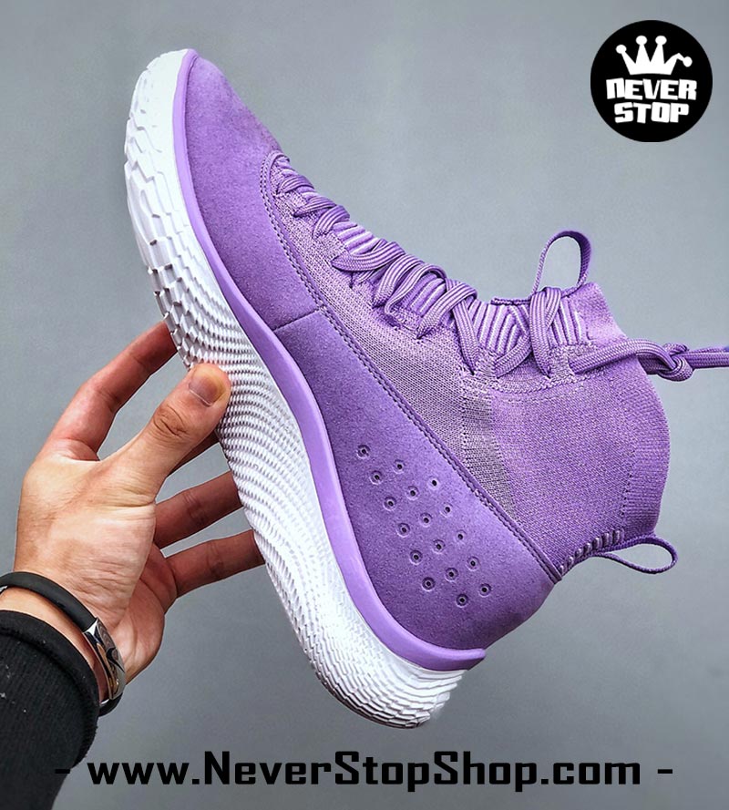 Giày Curry 4 Flotro Tím Trắng Stephen Curry bóng rổ nam hàng đẹp replica sfake giá rẻ tại NeverStop Sneaker Shop Quận 3 HCM