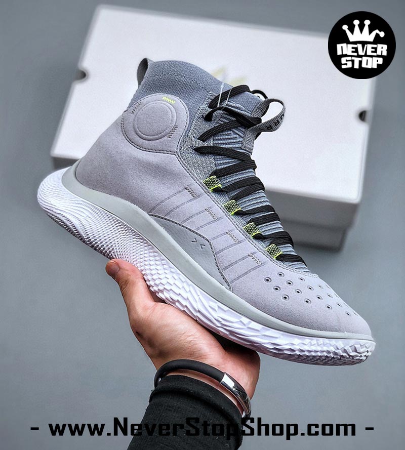Giày Curry 4 Flotro Trắng Xám Stephen Curry bóng rổ nam hàng đẹp replica sfake giá rẻ tại NeverStop Sneaker Shop Quận 3 HCM