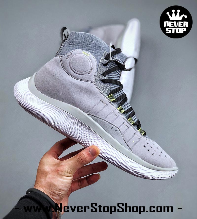 Giày Curry 4 Flotro Trắng Xám Stephen Curry bóng rổ nam hàng đẹp replica sfake giá rẻ tại NeverStop Sneaker Shop Quận 3 HCM