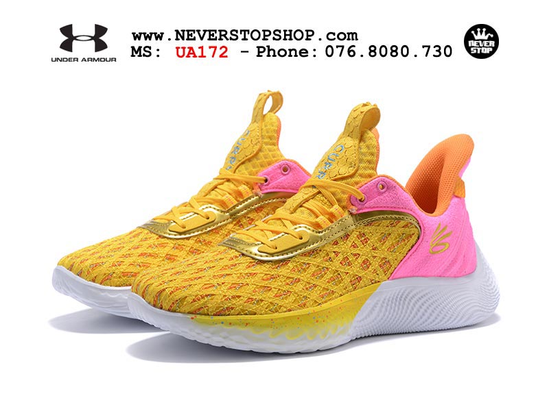Giày Curry 9 Hồng Vàng Stephen Curry bóng rổ nam hàng đẹp replica sfake giá rẻ tại NeverStop Sneaker Shop Quận 3 HCM