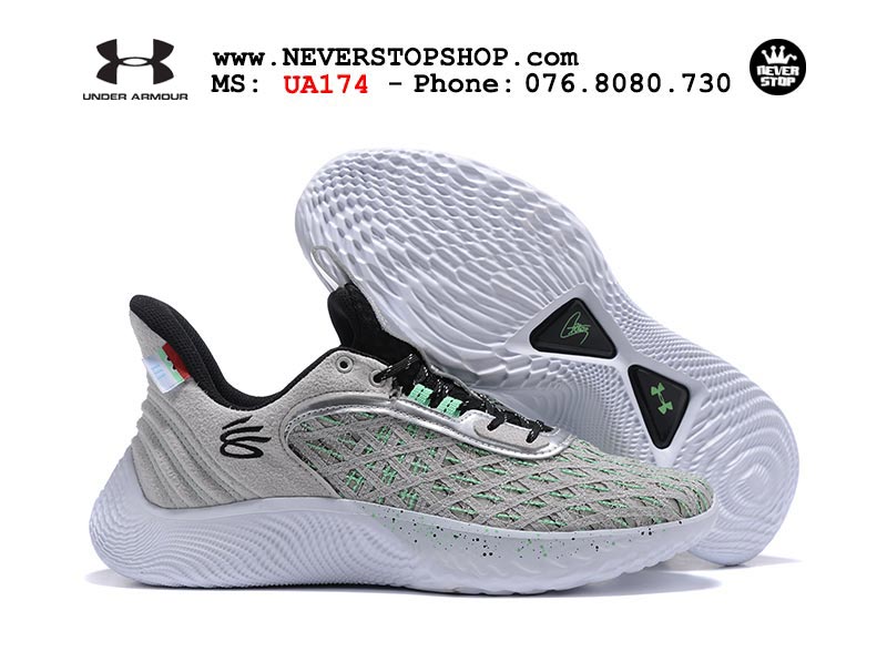 Giày Curry 9 Trắng Bạc Stephen Curry bóng rổ nam hàng đẹp replica sfake giá rẻ tại NeverStop Sneaker Shop Quận 3 HCM
