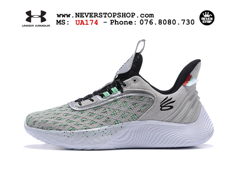 Giày Curry 9 Trắng Bạc Stephen Curry bóng rổ nam hàng đẹp replica sfake giá rẻ tại NeverStop Sneaker Shop Quận 3 HCM