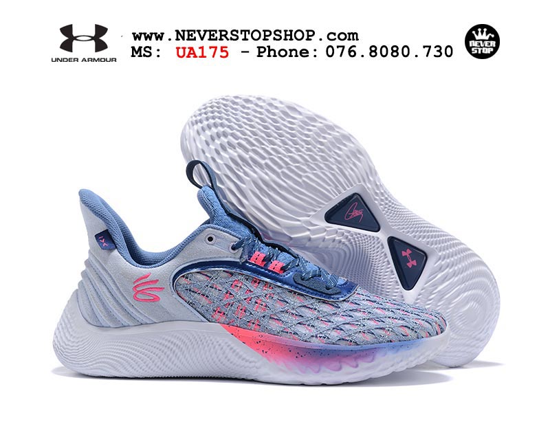 Giày Curry 9 Xám Xanh Stephen Curry bóng rổ nam hàng đẹp replica sfake giá rẻ tại NeverStop Sneaker Shop Quận 3 HCM
