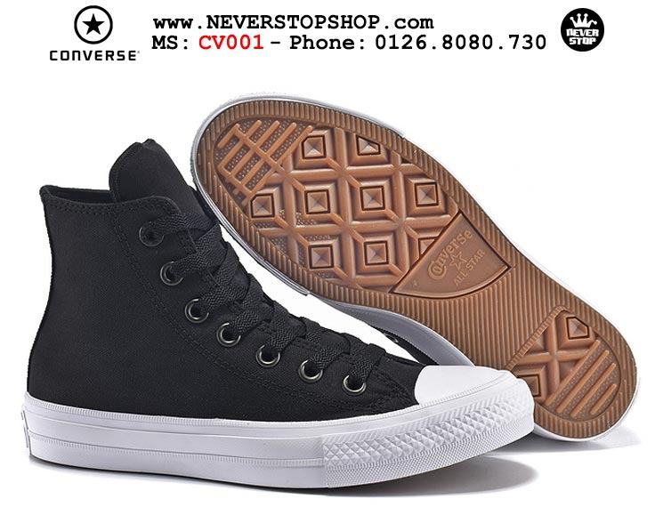 Giày Converse Chuck Taylor 2 cổ cao đen hàng đẹp giá tốt nhất