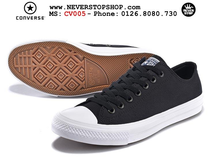 Giày Converse Chuck Taylor 2 cổ thấp đen hàng đẹp giá tốt nhất