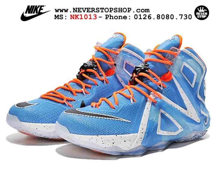 Giày bóng rổ Nike Lebron 12 Elite Elevate Blue Orange hàng đẹp giá rẻ nhất thị trường